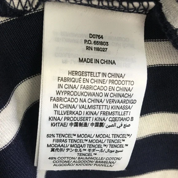 BODEN Marcia Stripe Jersey Shirt Dress, Navy /Ivory Size 10P - Picture 11 of 15